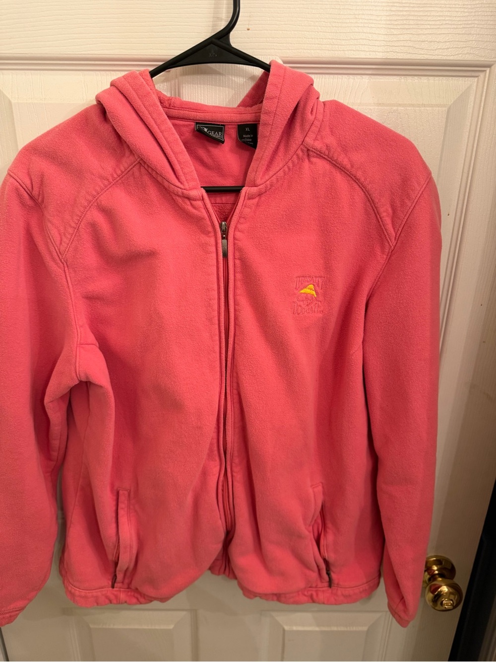 Salty Dog Coral Hooded Fleece Zip Jacket